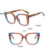 Trendy Women Large Frame Glasses Square Retro Brand Design Colourful Eyeware Anti-blue Light Glasses for Decoration Daily Use