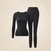 Set di biancheria intima termica da donna per autunno e inverno, aderente, snellente, a maniche lunghe, maglia intima termica e pantaloni termici