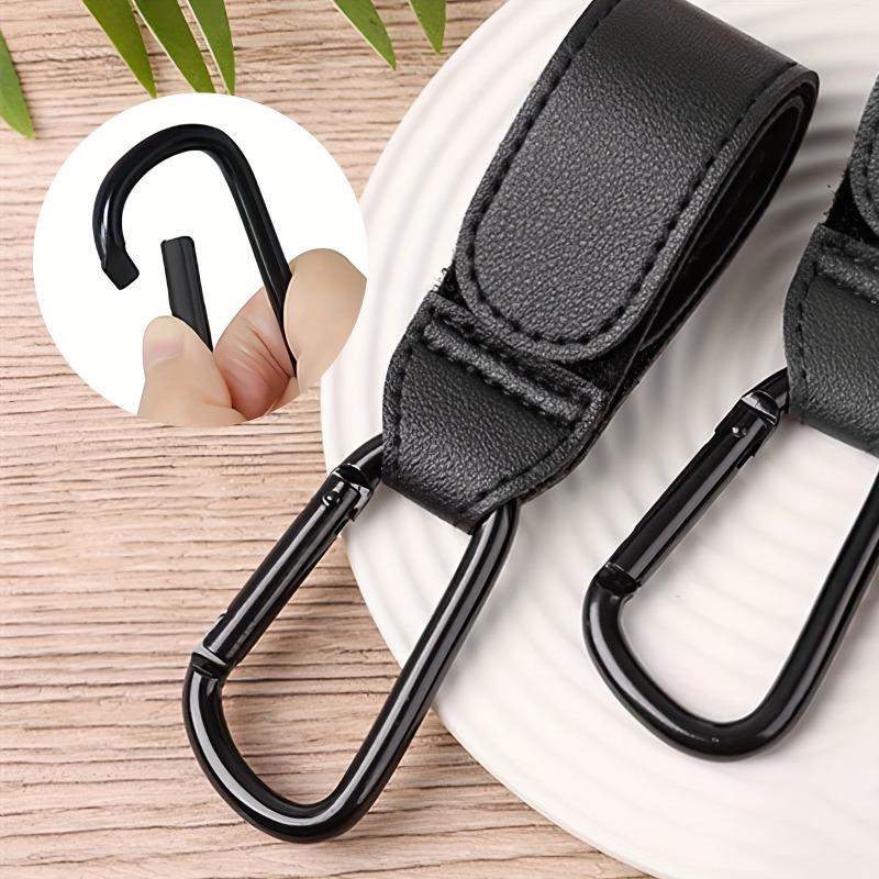 1/2 stk Barnevognkroker for Vesker PU Lær Universell Klatrespenne Vognorganisator Bleieveskehenger Barnevognstilbehør