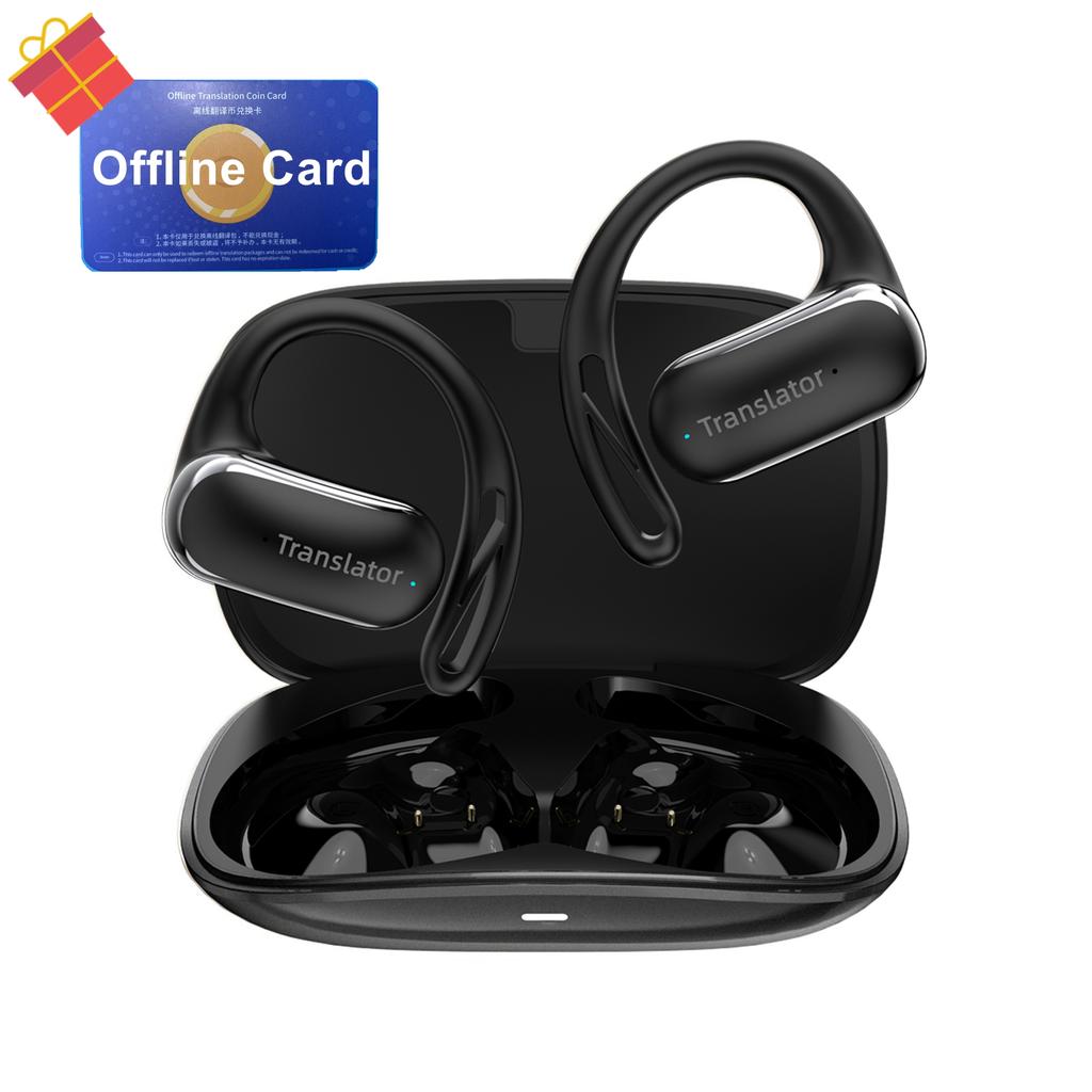 Wooask F56 OWS Translator Earbuds -Real-Time 144 Language Translation Headphones with 11 Offline Packs, No WIFI Need, for Travel