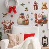 Cartoon Santa Claus Gives Gifts, Home Festival Decorations, Wall Stickers