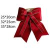 Red Christmas Bow Pendant Photo Props Bow Hanging Ornament Christmas Tree Hanging Decoration for Wall Living Room Scene Layout