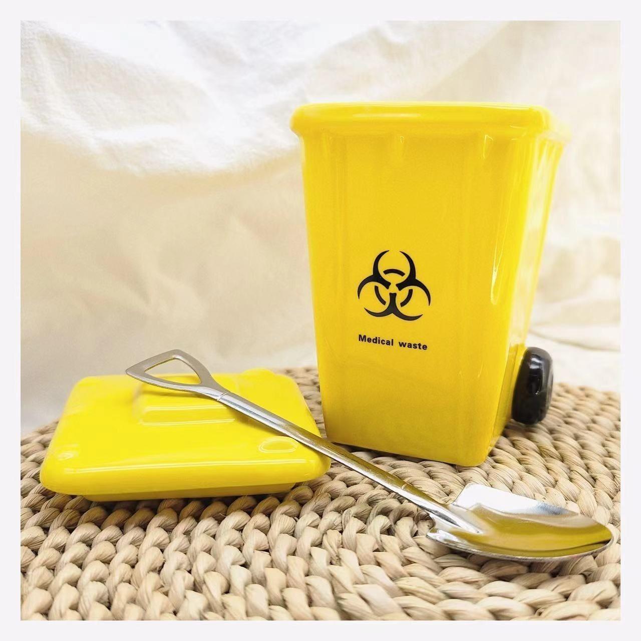 

Забавная керамическая кружка-мусорка, Модные зеленые офисные кружки для кофе, Кружки для завтрака с молоком и овсянкой, Пара, стакан для воды, Подарок на день рождения, Кавайная кружка 400ML