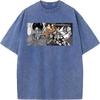 Anime Attack On Titan Levi Ackerman Graphic Tee Men Women Washed Cotton Tshirts Casual Manga T Shirt Harajuku Male Retro T-shirt