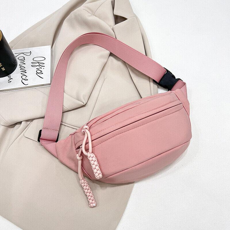 Women Mens Waist Bag Waterproof Fanny Pack Adjustable Strap Chest Messenger Bag Outdoor Sports Phone Headset Storage Organizer