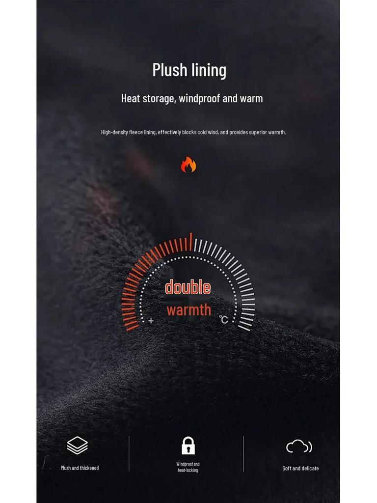 Tide Men's Lamb Wool Casual Straight-Leg Pants for Autumn/Winter - Business Casual Style