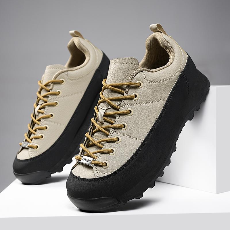 Fashion Outdoor Leather Mens Sneakers Fashion Trend Casual Shoes Leisure Walk Male Treking Footwear Travel Tenis Masculino Walking Shoes