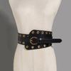 Belt for Women with High-end Retro Bronze Eyes Exquisite Hollow Fashion Wide Belt for Women Wide Waist Seal