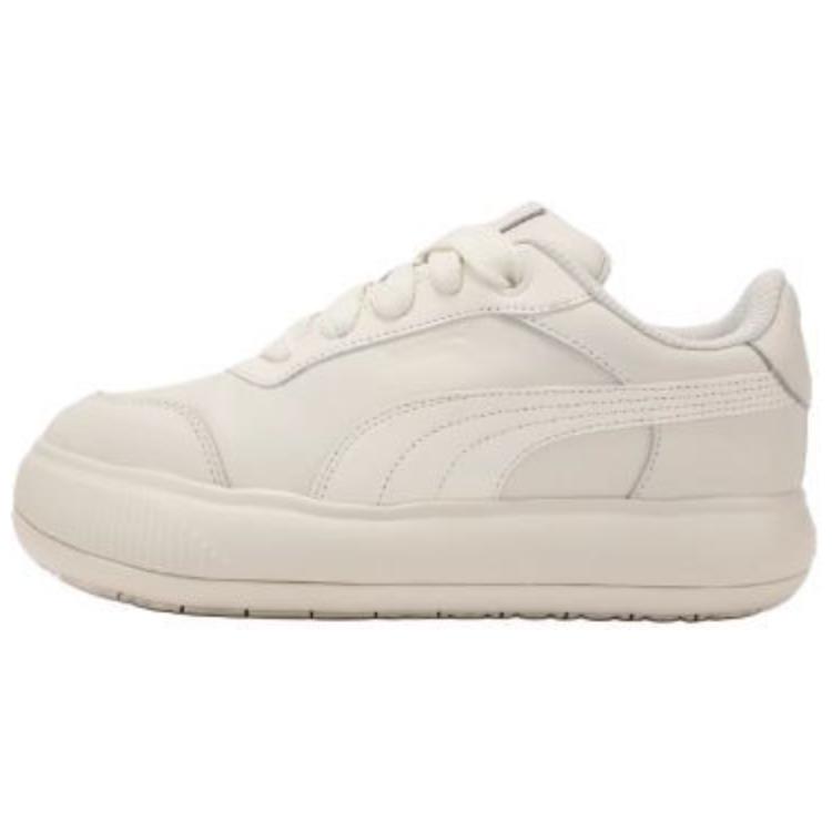Puma Mayu Hybrid Lea Comfortable Versatile Low-Top Casual Shoes Women sneaker Off-White 400490-01