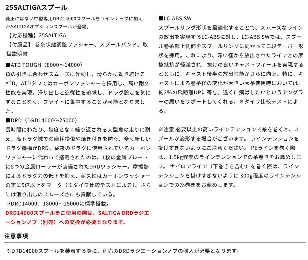 SLPWORKS 25 SALTIGA Spool 14000