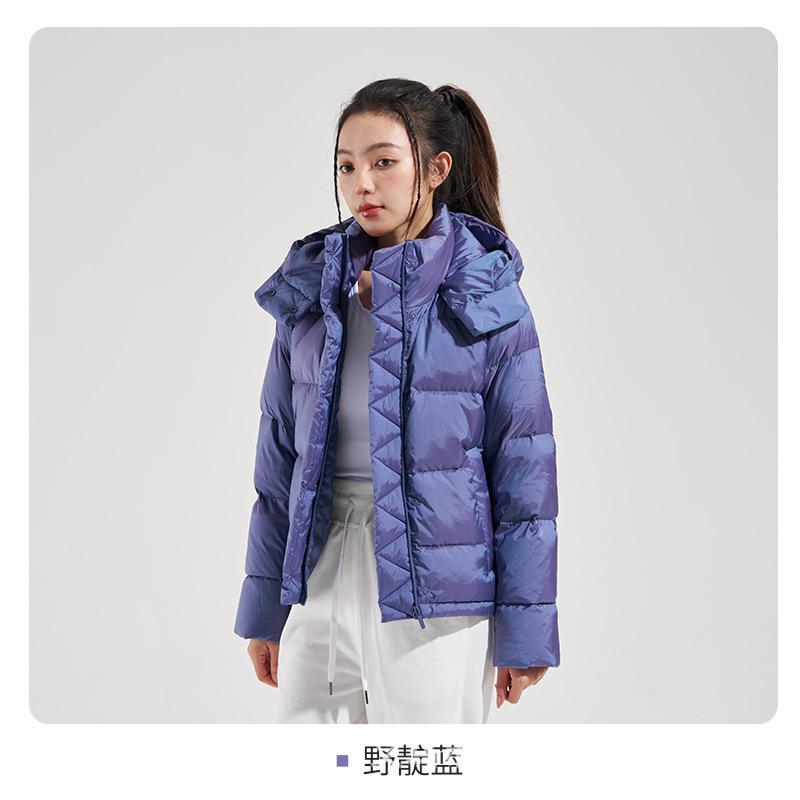 New 90 White Duck Down Stand-up Collar Premium Hooded Jacket Thickened Waist and Thin Sports High-end Short Down