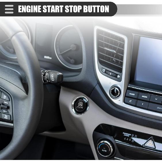 

Motoforti Engine Start Stop Button Switch, Dash Push Start Button, for Dodge Challenger 2008-2014, Plastic, No.1FU931X9AC/1FU931X9AB, Black