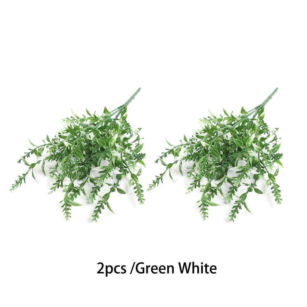 2Pcs Artificial Lavender Flower 7 Prongs Garden Plant Bouquet Supplies for Party Home Vase Photography Props