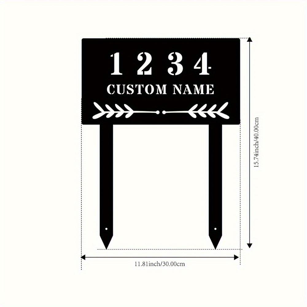 

Metal Wall Art Decor, Garden Stake Sign, Personalized Address Marker, Outdoor Lawn Ornament, Unique Gift for Family TYDZ003056