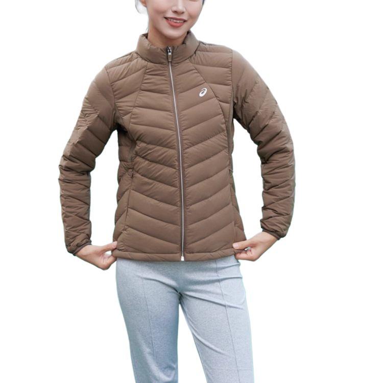 ASICS Lightweight Warm Stand Collar Zipper Slim Fit Long Sleeve Down Jacket Women outerwear 2032D407-200