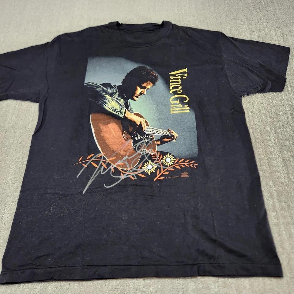 

Винс Гилл Кантри-рок 90-х Футболка Взрослая Черная 100% Хлопок s-5XL CS011 Унисекс Футболка L