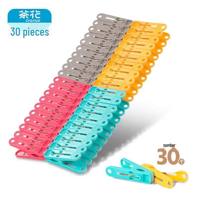 

Chahua Plastic Multi-purpose Clothes Clips, 30-Pack