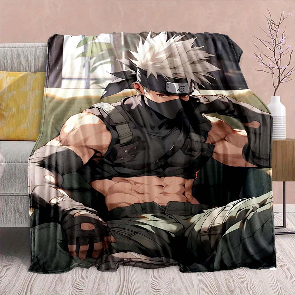 Naruto Anime Flanelldecke - Weich Warm Perfekt für Sofa, Bettwäsche Camping Reise Büro Heimdekor -QJY