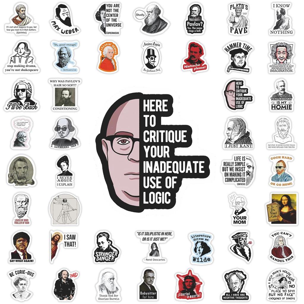 50PCS Creative Celebrity Emoji Stickers for Laptops, Suitcases, and Stationery