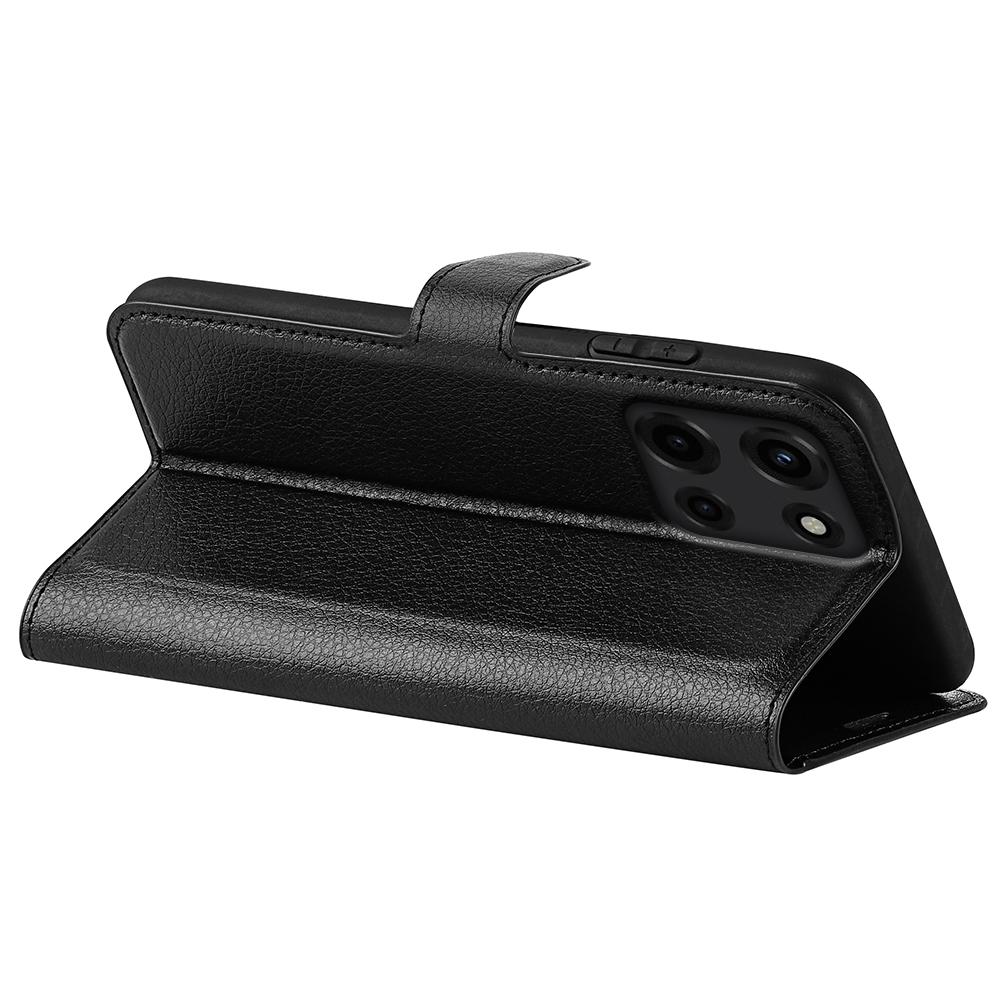 For Motorola Moto G 5G (2025) Case Litchi Texture Shockproof Leather Wallet Phone Cover