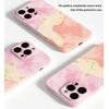 Pink oil painting cat iPhone case 13promax fine hole film case iphone17pro anti-drop protective case