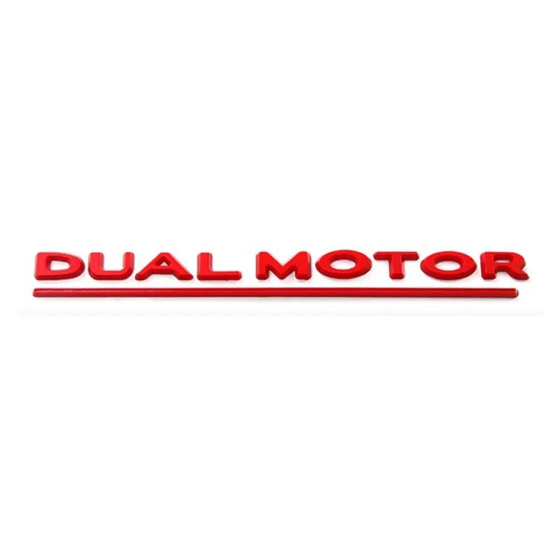 

DUAL MOTOR Tail Logo for Tesla Model 3 Y S X Letters Emblem 3D Auto Styling Fender Badge Emblems Decoration Car Accessories