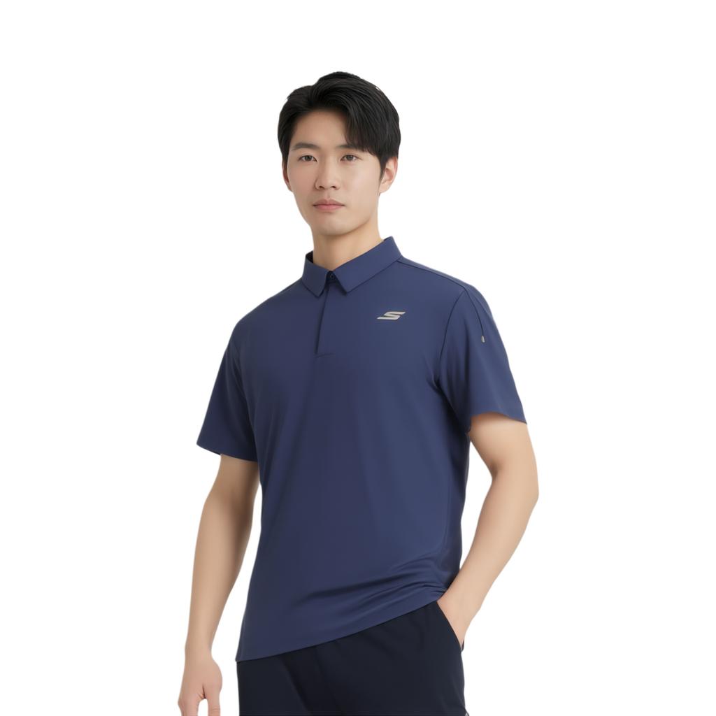 Skechers Comfortable Sports Series SKX Soft Simple Fashion Short Sleeve Polo Shirt Men Tops P325M047-02MZ
