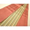 Used Heiwaya Kimono - Authentic Chikuzen Hakataori, double-sided, half-width obi, stripesvariable lattice, pure silk, masterpiece CABK6279ak