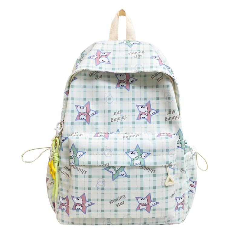 

Большой вместительный легкий рюкзак с мультяшным принтом женский рюкзак школьный рюкзак для студента зелёный