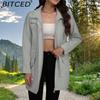 BITCED Frühlings-/Herbst Slim-Fit Kapuzen-Windjacke für Damen - Vielseitiges Freizeit-Oberteil