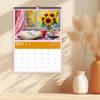 1pc Oil Painting Calendar - Landscape Theme, 12 Different Designs, Wall Calendar, Suitable As a Gift for Birthdays & Christmas