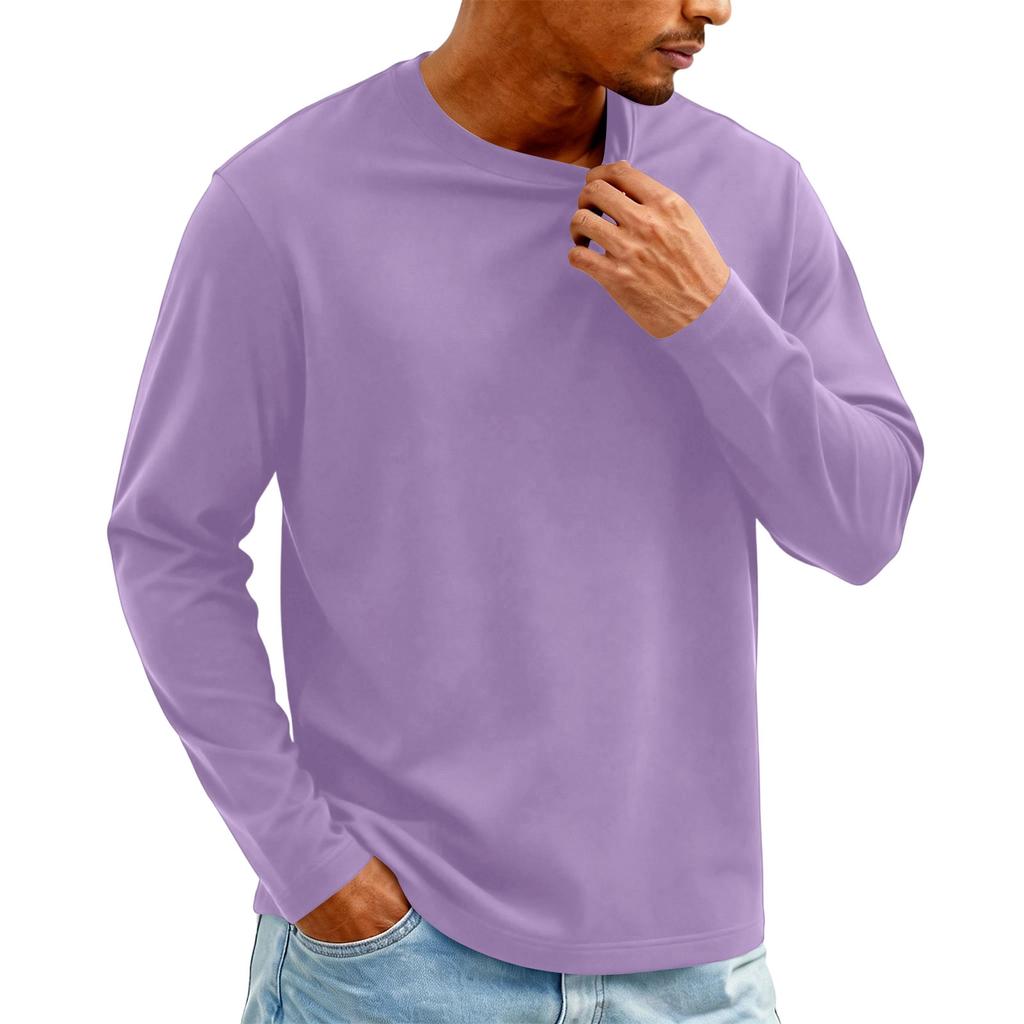 Men's Knit -Neck Long Sleeve T-Shirt | Fashion Casual Pullover For Daily & Weekend Wear
