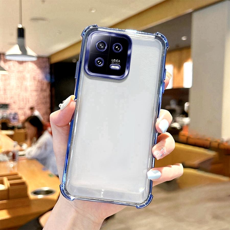 Airbag Shookproof Lens Case For Xiaomi Mi 11 Lite 5G 11i 12 12X 13 Pro 14 14T 15 Ultra 12T 13T 15T Plating Silicone Clear Cover