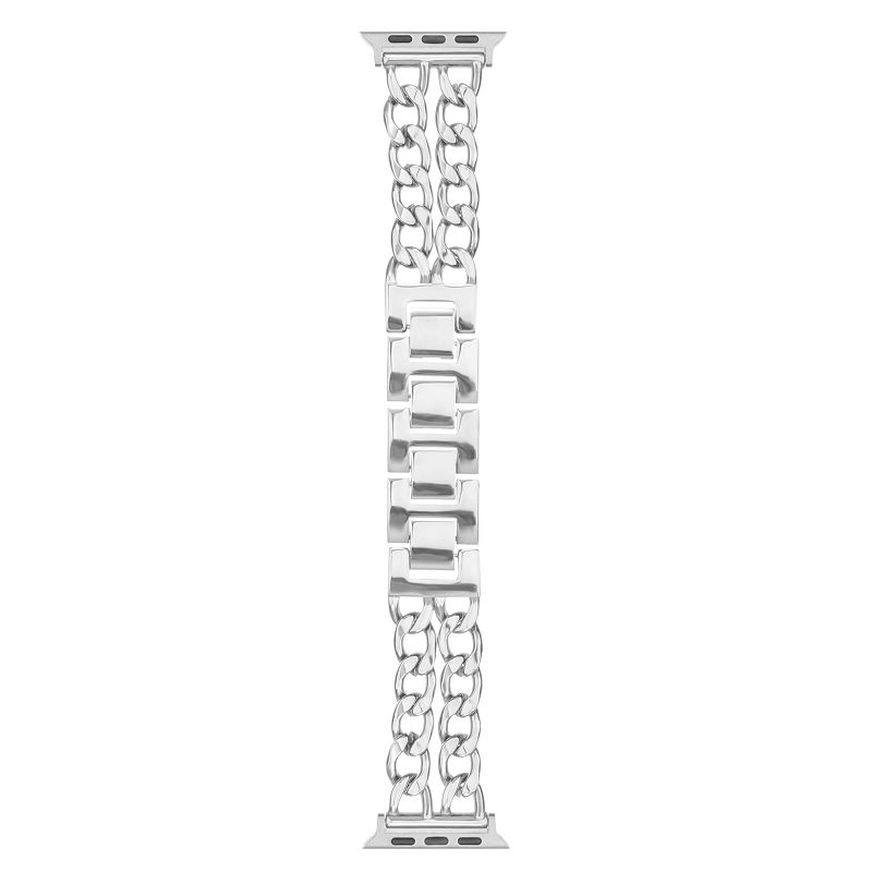 

Elegant Stainless Steel Strap for Apple Watch Bands 49 46 45 44 42 41 40 38mm Women Wristband Metal Bracelet for iWatch Correa 38 40 41mm серебряный