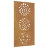 VidaXL Décoration murale jardin 105x55 cm acier corten design feuille 824494