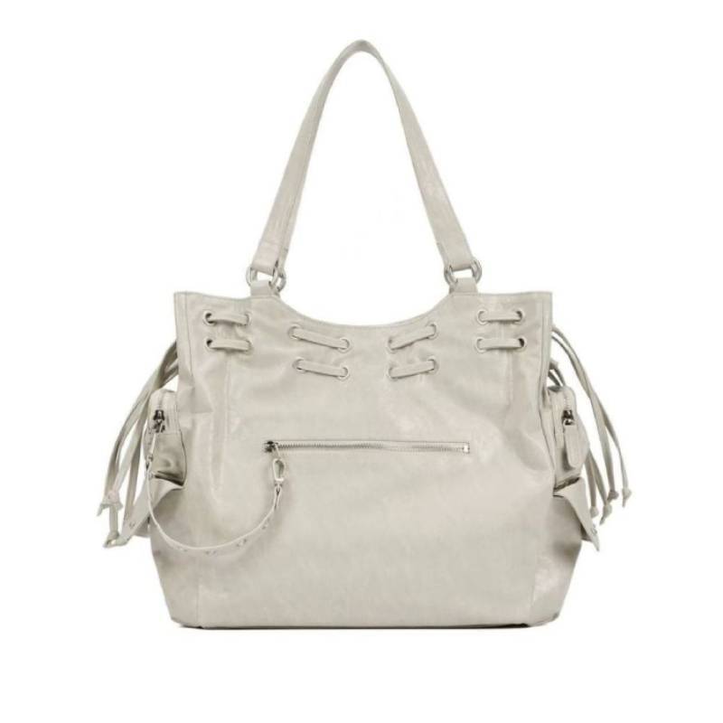 Motorcycle Style Pu Tote Bag With Rivets For Daily Use