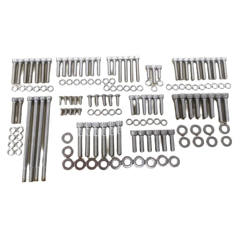 NEW-Kit Of Motor Stainless Steel Engine Screw Bolts For  Touring Electra Glide Street Glide Road Glide Road King CVO 2007-