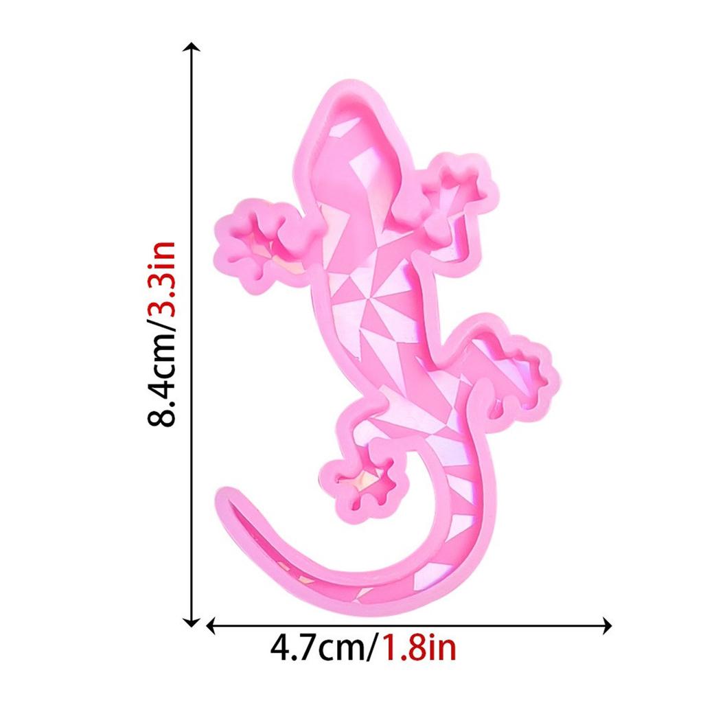Animal Resin Keychain Molds Gecko Shape Pendant Moulds Jewelry Pendant Molds Silicone Texture for Hand-Making Jewelry
