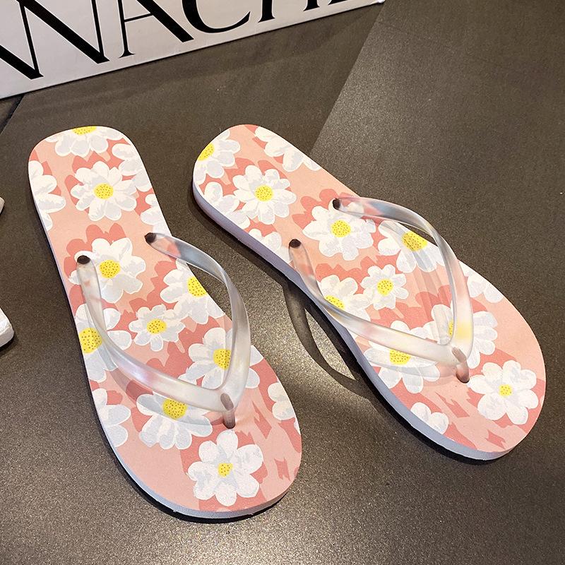 Summer Flip Flops Sandals Seaside Vacation And Leisure Slippers Non Slip Splint Girls Wear Outside The Beach