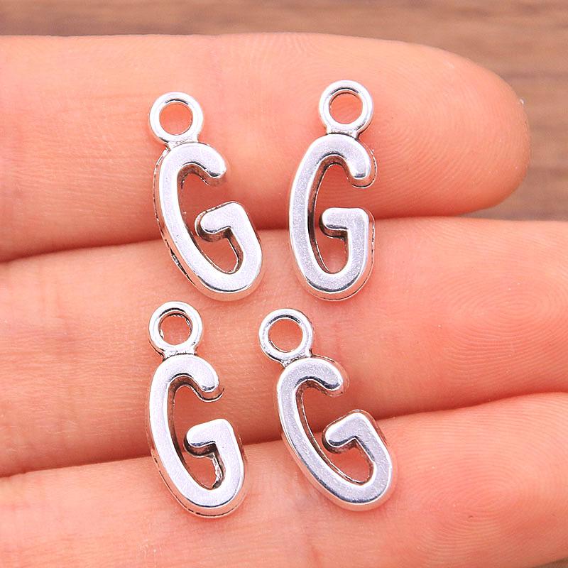 Zinc Alloy Alphabet Charms: 2 Colors, 26 Letter Pendants for Jewelry, Handbag, and Mobile Phone Accessories
