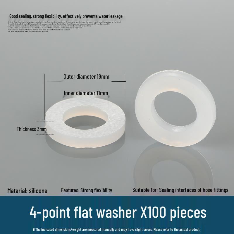 Silicone Rubber Gasket for Water Heater Inlet Pipe: Flat Washer & Corrugated Pad