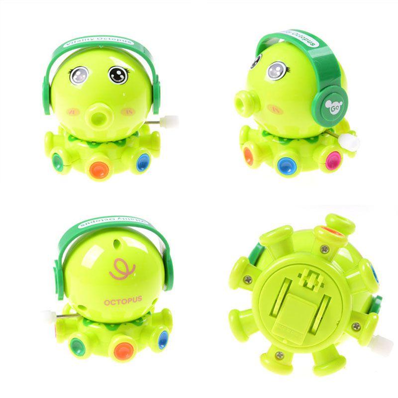 Entzückendes Kleinkind Drehbar Aufziehbares Cartoon Spielzeug Tier Oktopus Mit Zufälligen Farben