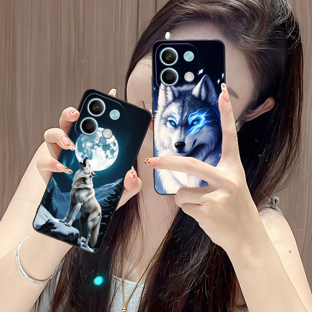 Fashion Wolf Mobile Phone Case for POCO F7 F6 F5 F4 F3 F2 Pro GT C75 C71 C65 C61 C40 Pro Ultra Colorful Printing Cover Cover