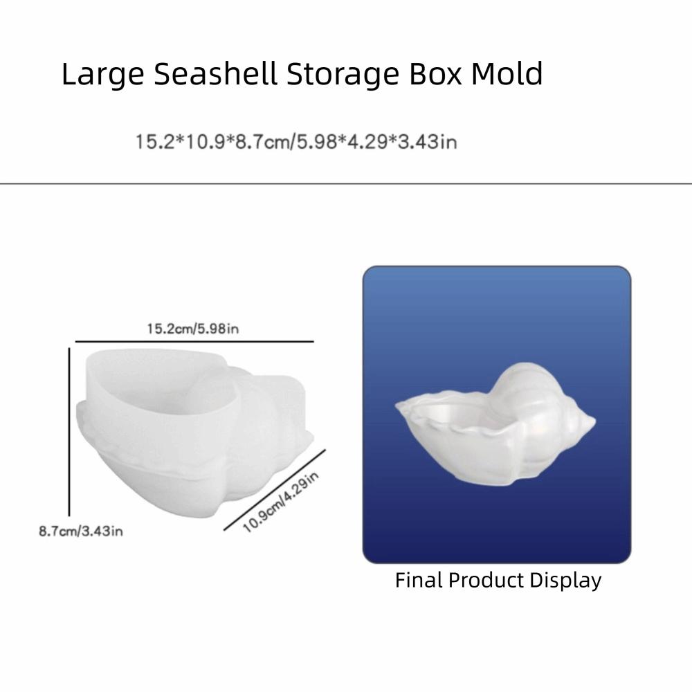 Non-Stick Plaster Silicone Mold Silicone Mold DIY Candle Mold Seashell Storage Container Mold