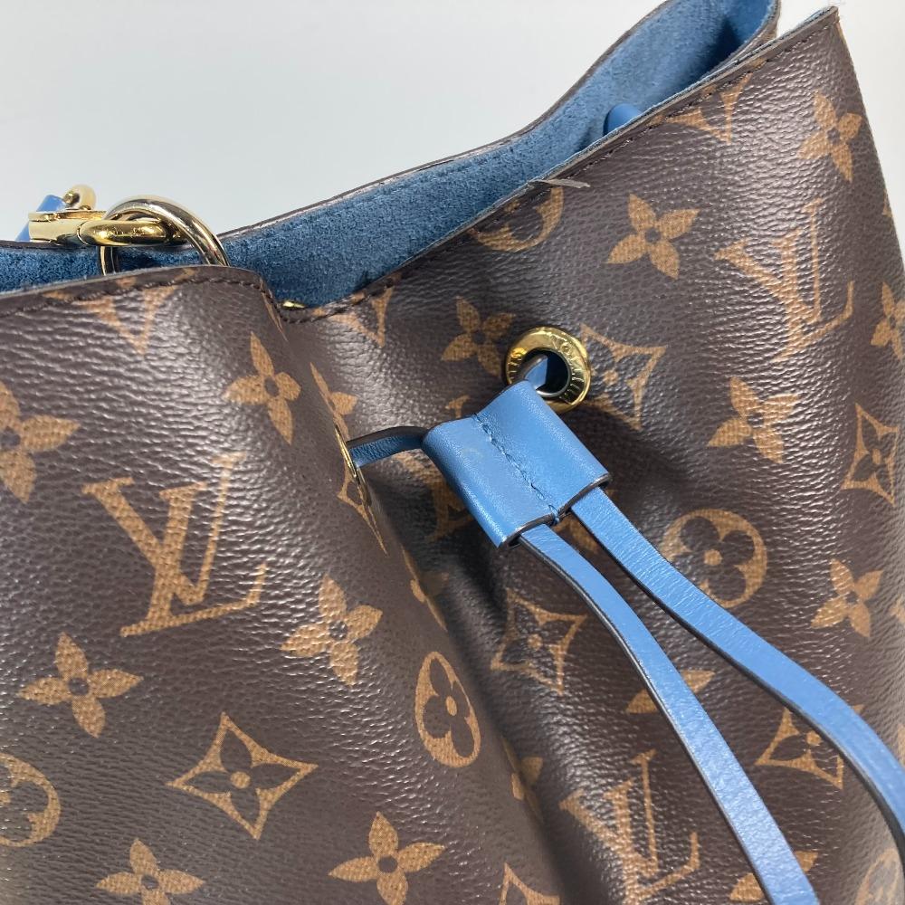 Louis Vuitton M43569 Monogram Neonoe Bucket type Shoulder Bag Brown x blue