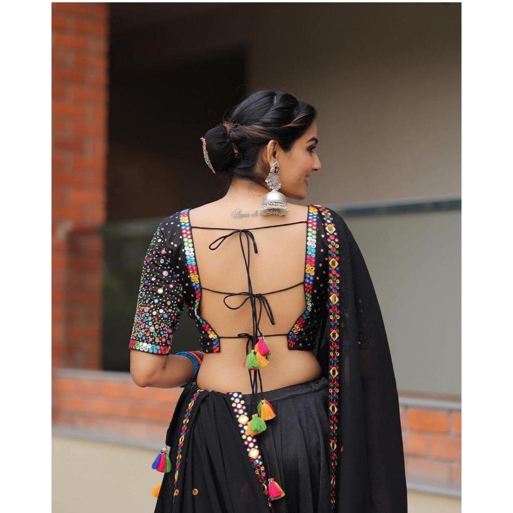 New Launching Navratri Special Real Mirror Work Lehenga Choli