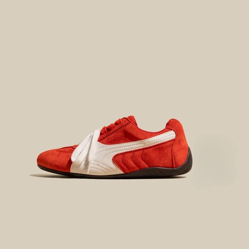 [Fanfuna] Retro American German training shoes for women's ins tide 2025 summer new flat-bottomed color matching Forrest Gump shoes for women