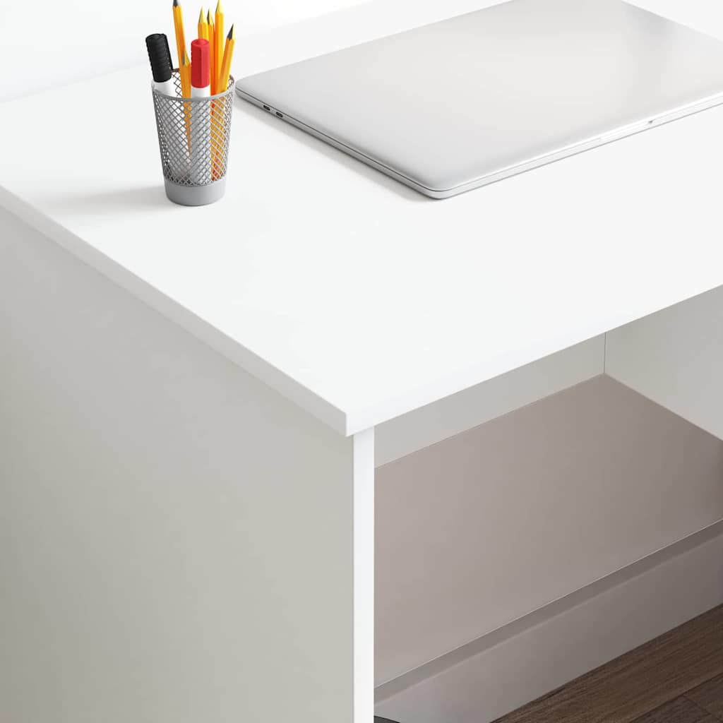 White Desk with Drawers 90 x 49 x 75 cm Engineered Wood
