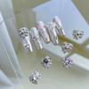 5Pcs Bows Heart Diamond Nail Art Charm 3D Alloy Bow Heart Nail Decoration Diy  Nail Accessories