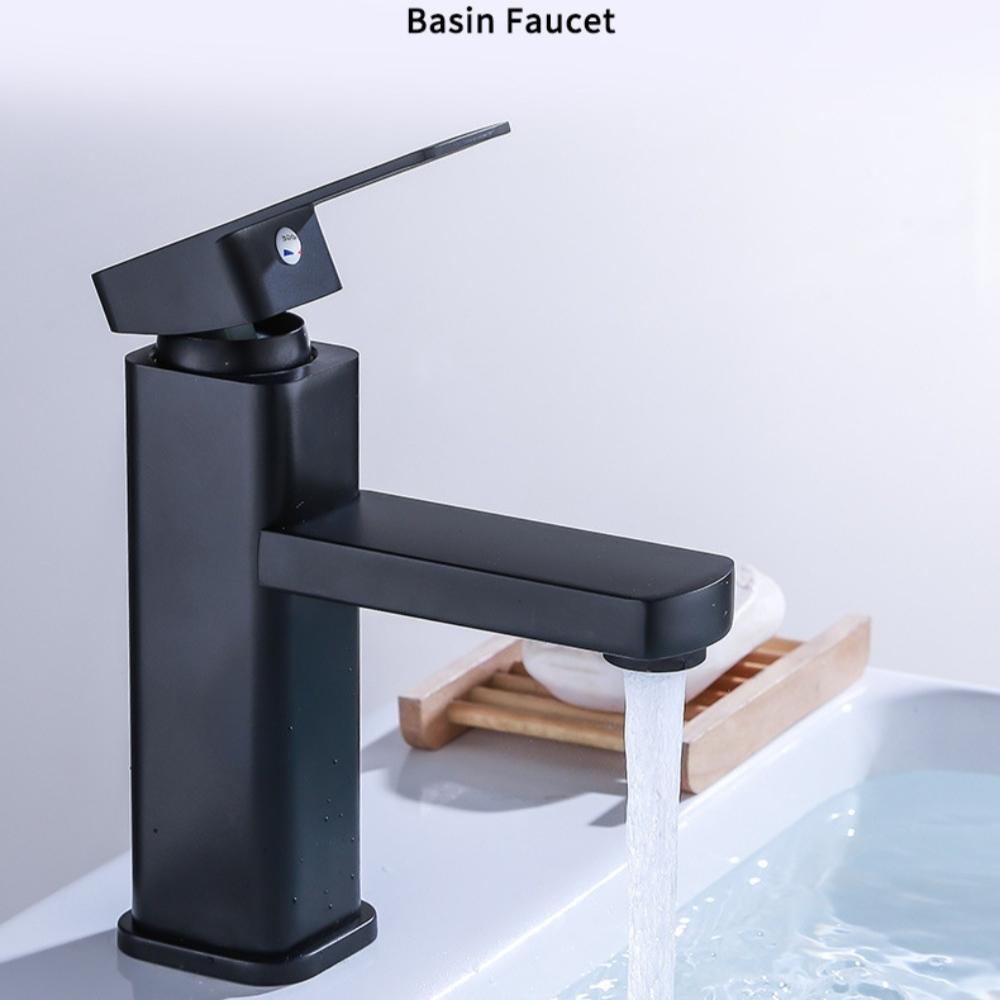 Black Bathroom Faucets Hot and Cold Mixer Faucets Vanity Bathroom Kitchen Deck Mounted Bathroom Sink Faucets